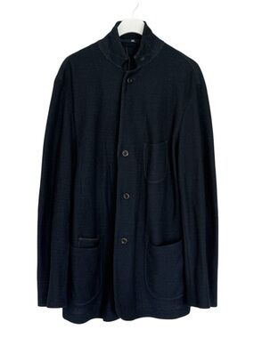 45r - 45rpm Men's Indigo knit Button-Front Jacket